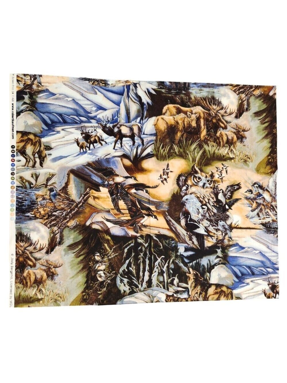 Jody Bergsma Wildlife Fat Quarter Quilting Fabric 18x22" Screen Print 11495